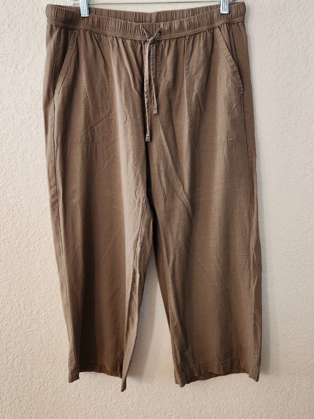 Splendid Cropped Linen Pants Size Large